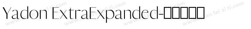 Yadon ExtraExpanded字体转换